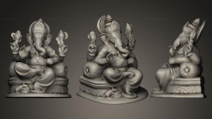 Скульптуры индийские (Ганеш Г.Г., STKI_0042) 3D модель для ЧПУ станка